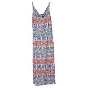 CAbi Women's Maxi Dress M Multicolor Aztec Print Sleeveless Long 317